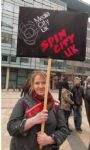 BBC Bias protest Media City Salford