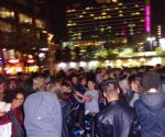 Anti-Tory Party in Piccadilly Gardens Manchester