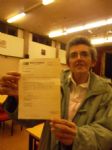 Maria Brabiner with the Salford Council letter