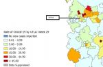 Weekly coronavirus cases England 